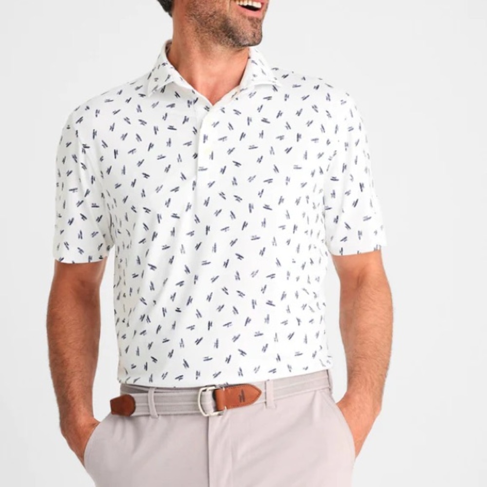 johnnie-O Exeter Printed Jersey Performance Polo